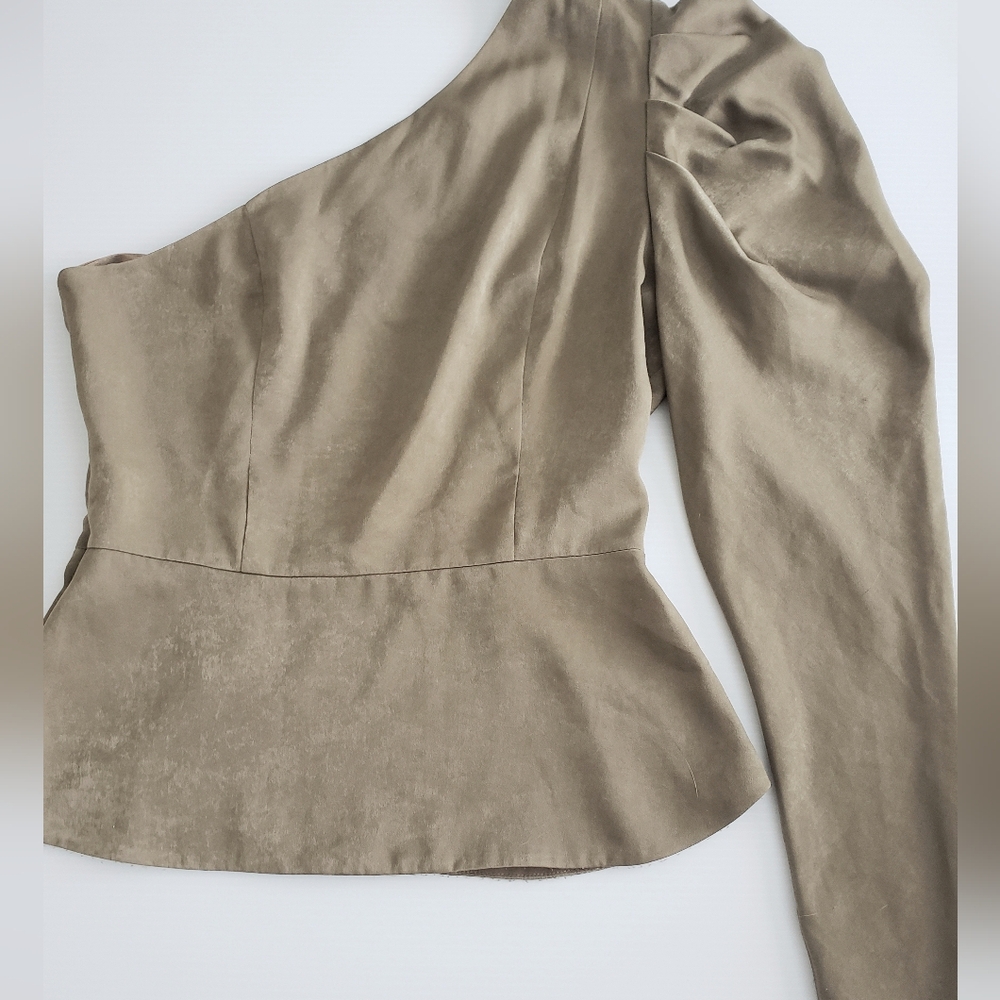 BCBGMaxAzria Taupe Blouse